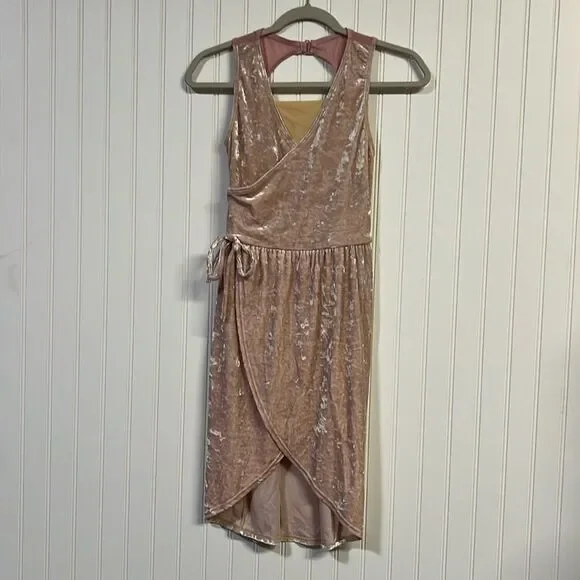 Weissman Pink Velvet Dance Costume Dress Recital Performance Dress Adult S - Picture 2 of 9